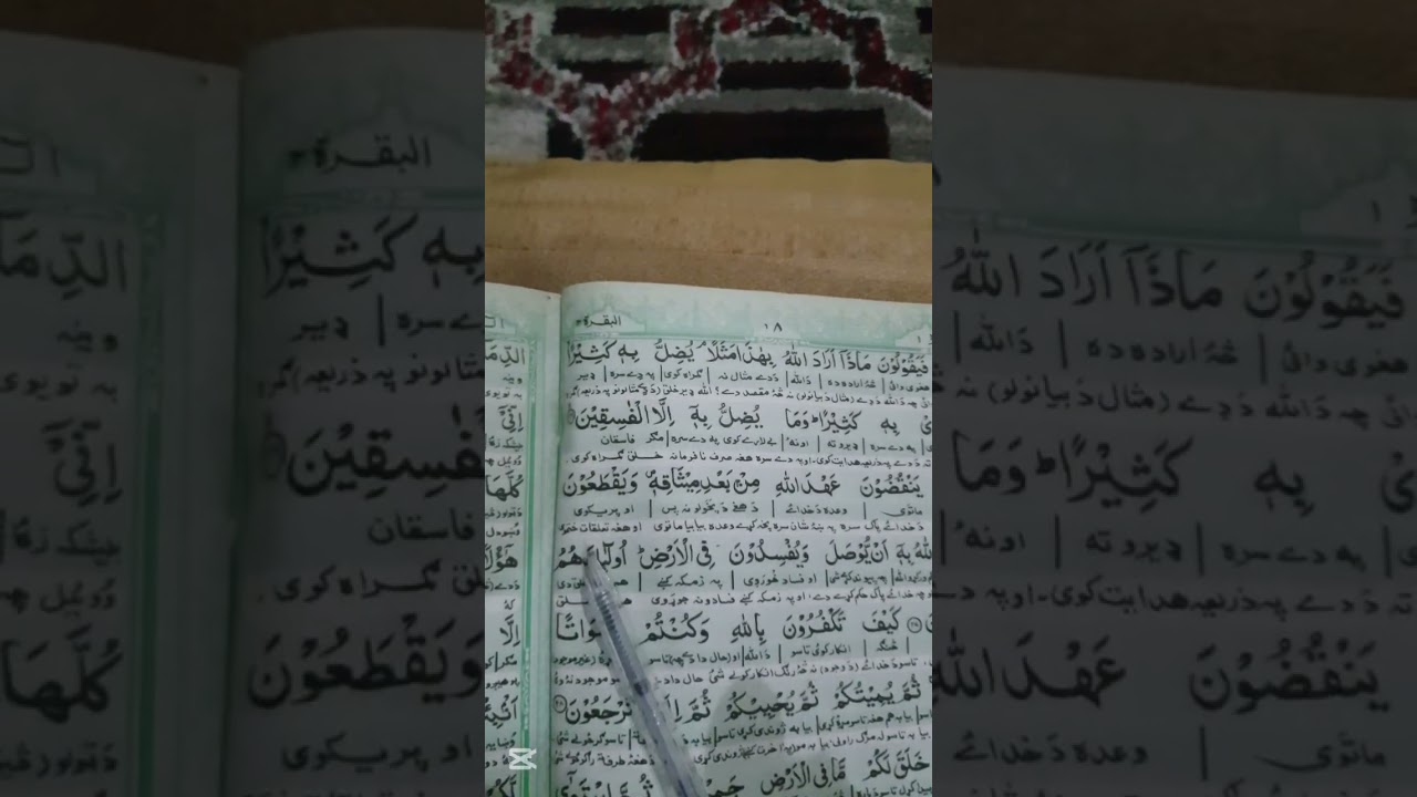 #(پارہ نمبر 1) :رکوع 2 سے 4 تک، آیت 20 سے 39 تک  #viralvideo # youtube ♥ 