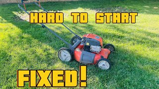 Husqvarna Push Mower Hard To Start - FIXED