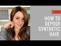 Synthetic Wig Tutorial: How to Depoof Big Synthetic Hair