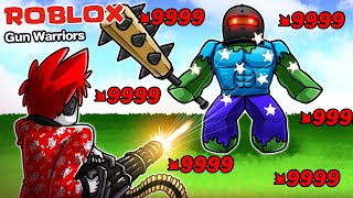 Roblox : Gun Warriors 🔫 ฉัน ปะทะ ฝูงซอมบี้ LV.99999999 !!!