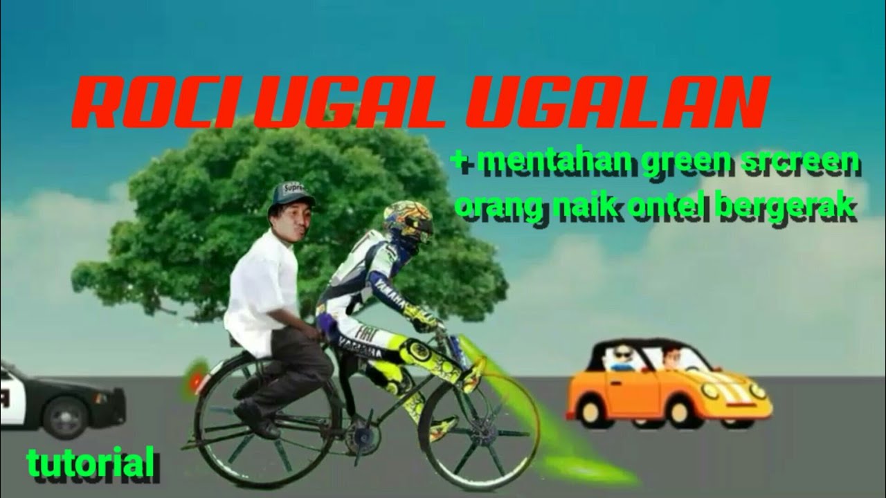 cara membuat animasi  bergerak naik sepeda  ontel YouTube