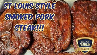 How to make St. Louis style Smoked Pork Steaks ft Johnny Sauce Seasoning & Sauce