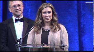 Brooke and Brielle Present Award to Congressman Upton
