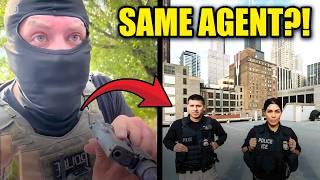 ICE Agent’s Mask Fails to HIDE His Disturbing Pattern