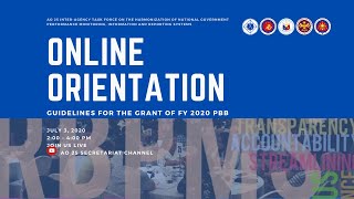 FY 2020 PBB Online Orientation (Replay)