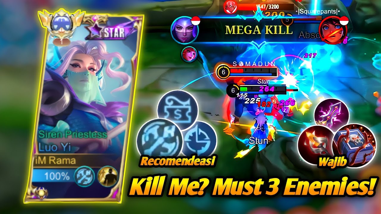 UNLIMITED STUN! EMBLEM DAN BUILD LUO YI INI PALING COCOK LAWAN 3 TANKER - BUILD LUO YI TERSAKIT 2023