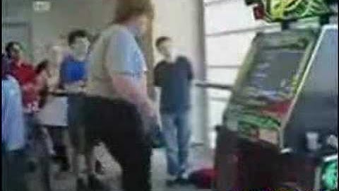 Fat Guy Playing DDR