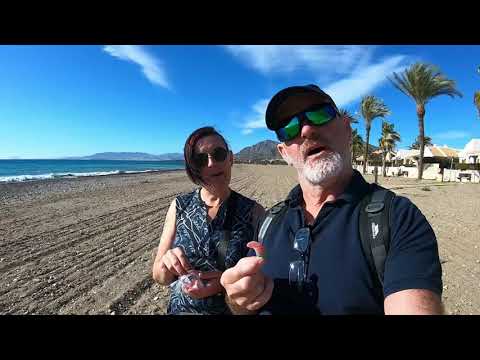 A beach tour of Puerto De Mazarron in the Murcia region of Spain.