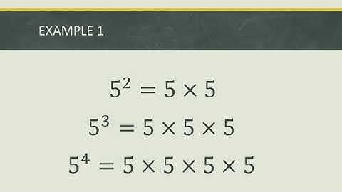 MATHEMATICS FORM 3 - 1.1 INDEX NOTATION