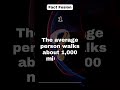 Did You Know? Walking 1,000 Miles a Year on Average!