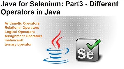 Java for Selenium | Part3 | Different Operators in Java