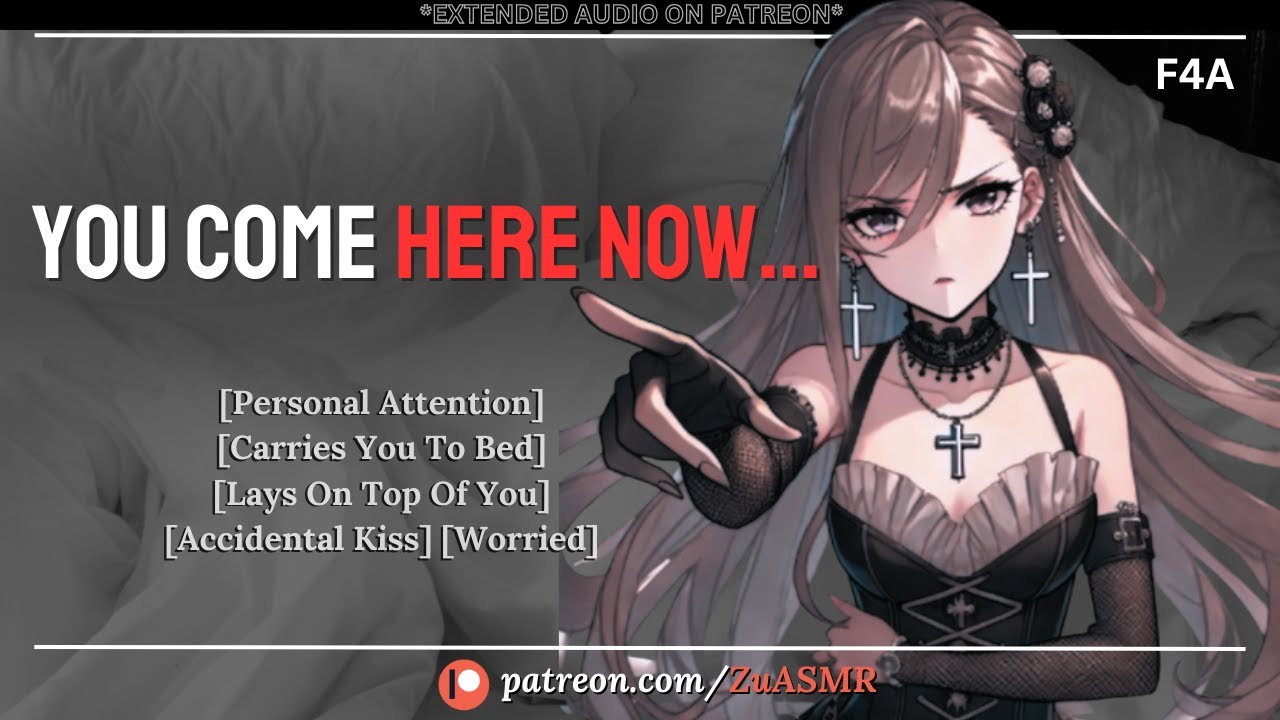 goth roommate aggressively forces you to sleep🖤|F4A| fdom| kiss| on top of you| overworked| ASMR