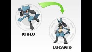 Evolving riolu to lucario which knows aura sphere