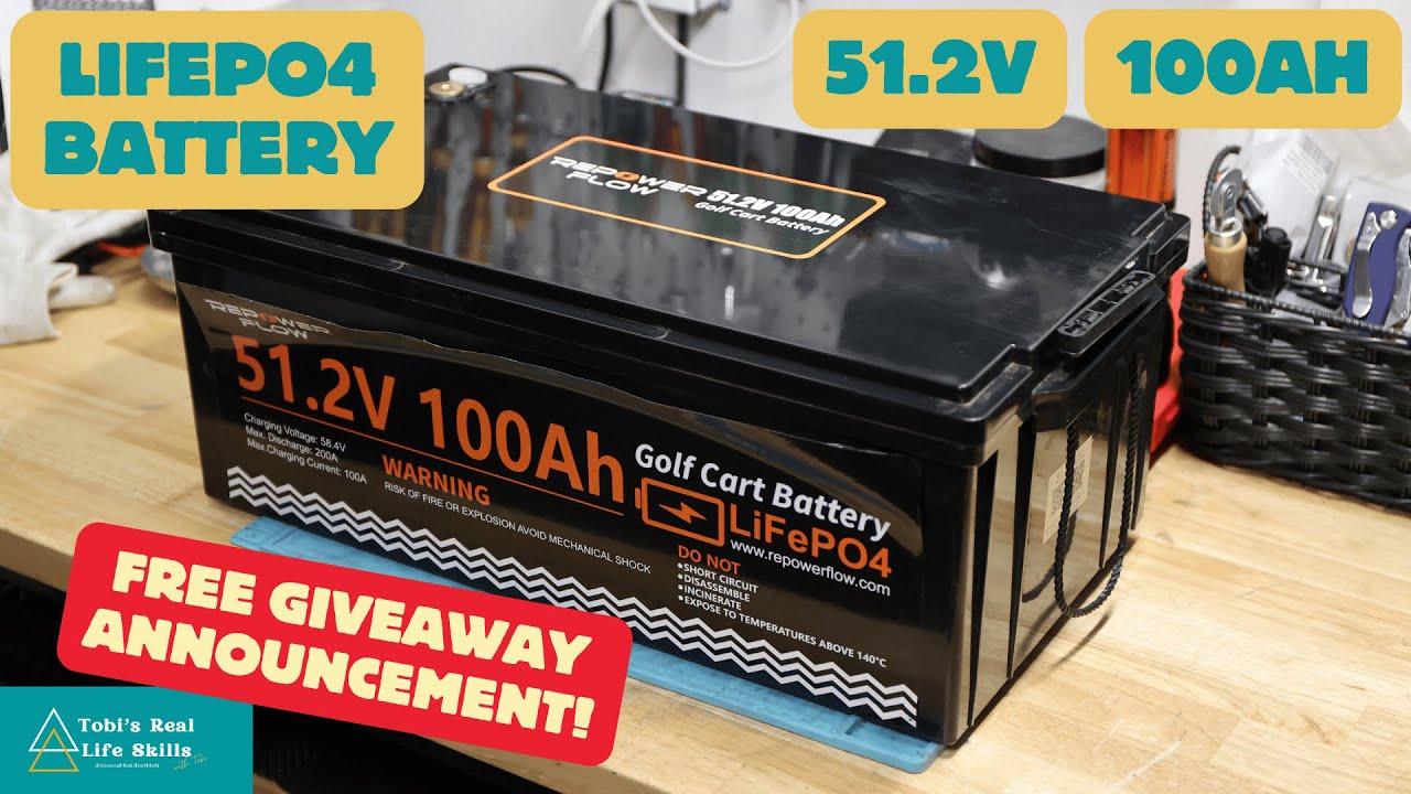 БЕСПЛАТНАЯ АККУМУЛЯТОРНАЯ БАТАРЕЯ REPOWER FLOW! | Автономный аккумулятор или гольф-кар 51,2 В 100...