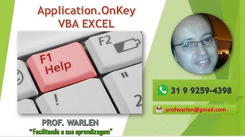 Como usar application onkey Excel VBA