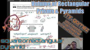 Volume of Rectangular Prisms and Pyramids (Lesson 10.1)