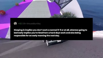 How is sleeping in late considered lazy but going to bed early isn’t?