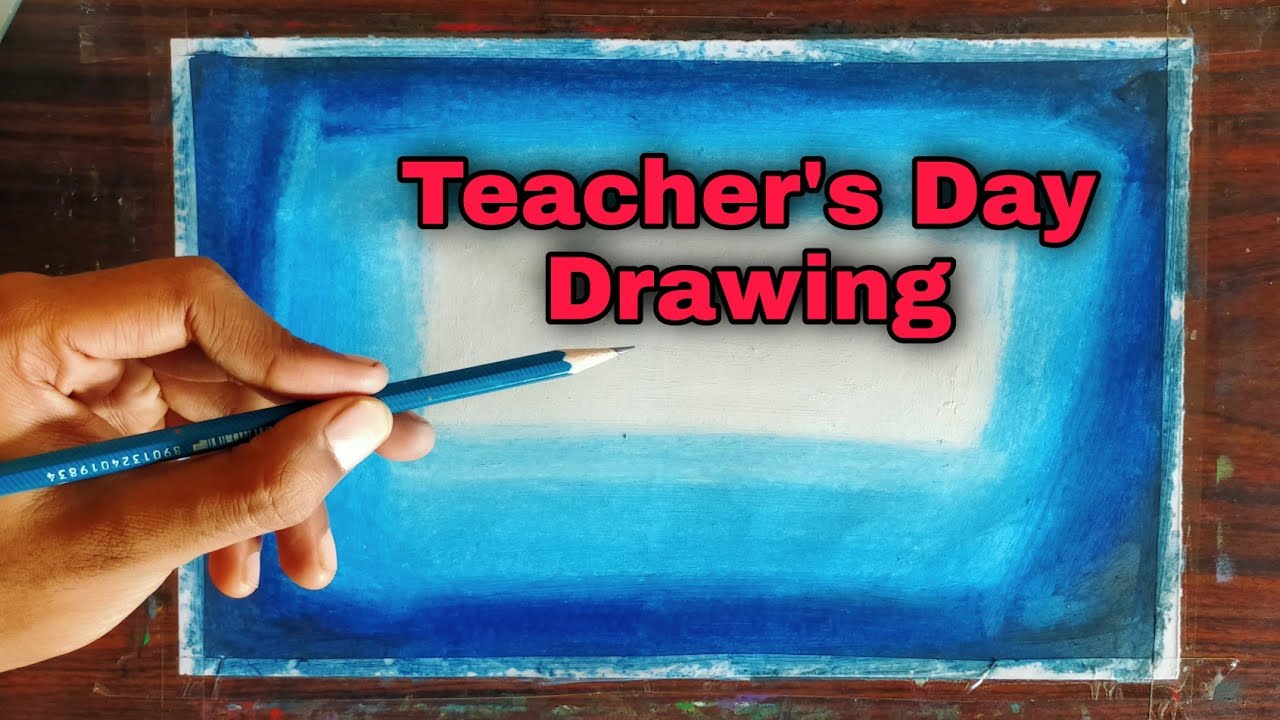 Teacher's Day Drawing Teachers Day Drawing Oil pastel Teacher's Day Drawing Easy Teacher's