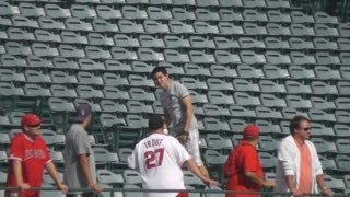 Kevin Catches BP Home Run - Angel Stadium August 11, 2012