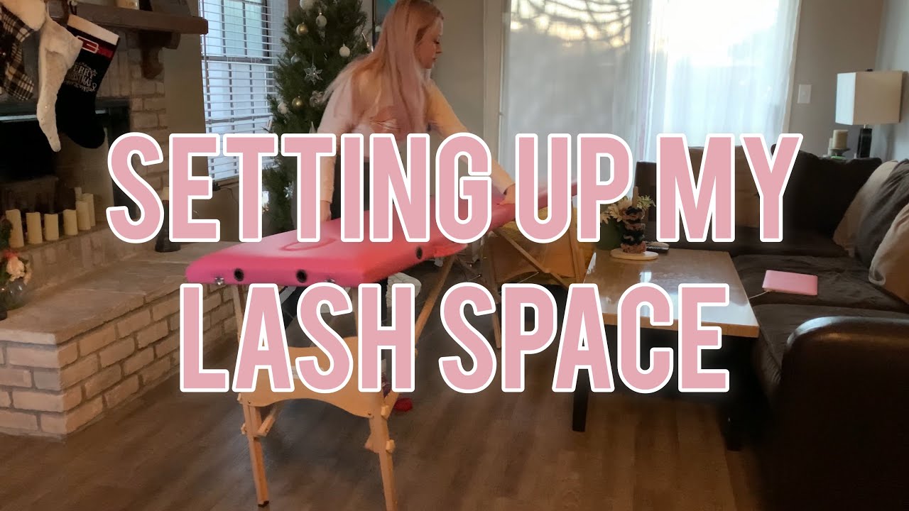 Lashing from my living room! Watch me set up my lash space| whiplash