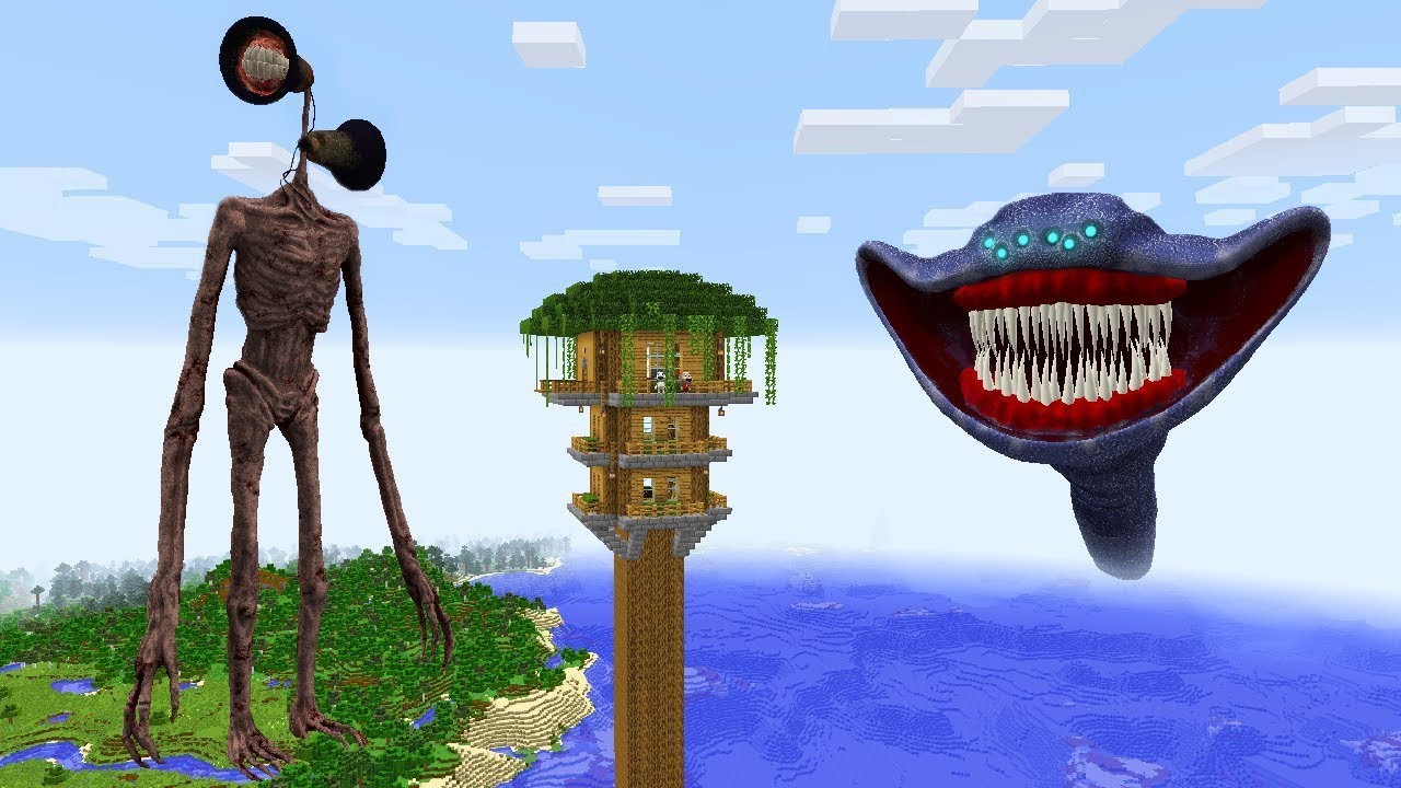 SURVIVING FROM EL GRAN MAJA AND SIREN HEAD in Minecraft - Gameplay 