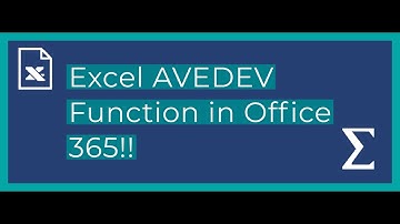 How to Use Excel AVEDEV Function in Office 365? Geek Excel