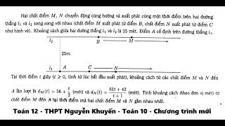 THPT Nguyễn Khuyến 2026: Hai chất điểm M, N chuyển động cùng hướng và xuất phát cùng một thời