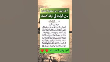 اواخر سورة البقرة #القرآن_الكريم #سورة_البقرة