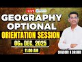 Live Class | Geography Optional – Orientation Session by Shabbir Sir | Edukemy