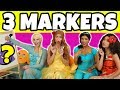 3 MARKER CHALLENGE (With Disney Princesses) Totally TV