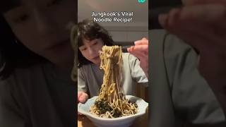 Jungkook’s Viral Noodle Recipe🤩💜 #jungkook #bts #koreanfood #korean