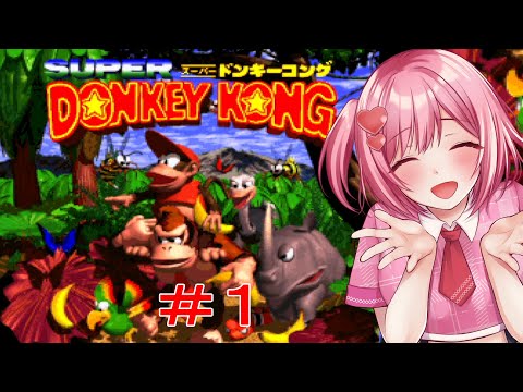 【スーパードンキーコング】スーパードンキーコングをマッタリ遊んでいくよ♪【桜刃ねりあ/ゲーム実況/レトロゲーム/スーパーファミコン】【1回目】