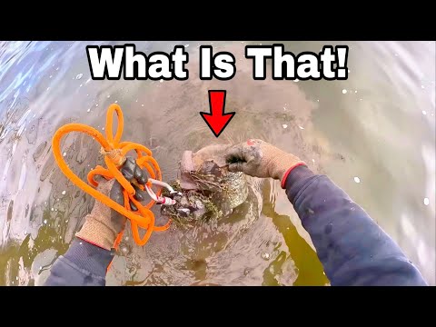 Absolutely LOADED 4ft Deep Hole Found Magnet Fishing With Waders! 