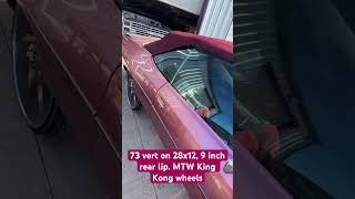 73 vert on MTW King Kong wheels..