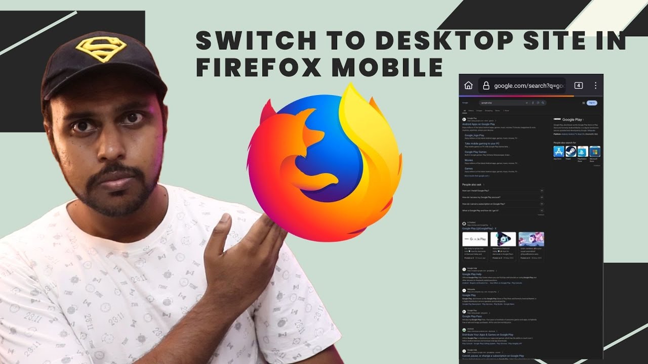 how to switch to desktop site in firefox mobile - YouTube