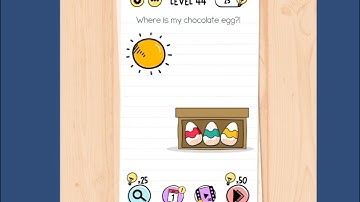 Brain Test Level 44 - Where is my Chocolate egg Walkthrough Solution