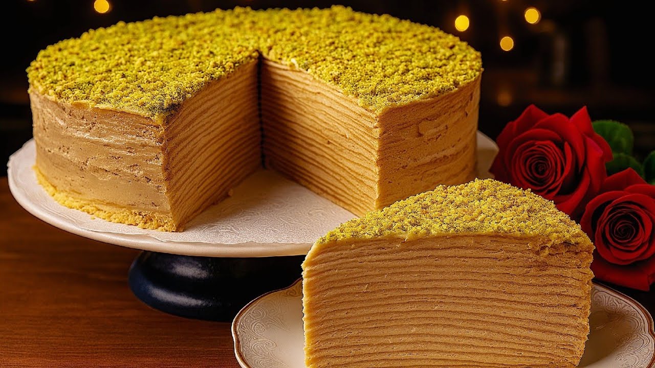 🍦 Kein Kuchen, sondern Eis! 🥞 Pfannkuchen-Torte mit Sauerrahmcreme 😍✨