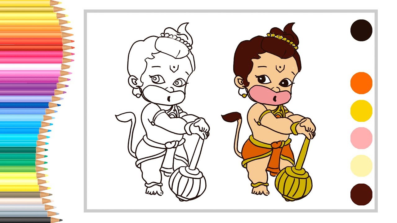 Hanuman | Art drawings sketches simple, Fabric canvas art, Art drawings  sketches creative