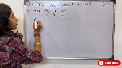 Class 8 Maths | Ex.2.2 Q-3 Solution | Chapter 2 Linear Equations in One Variable | New NCERT 2025