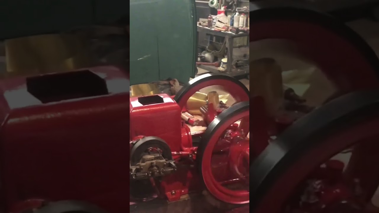 Antique hit miss farm engine breaking in new piston and rings