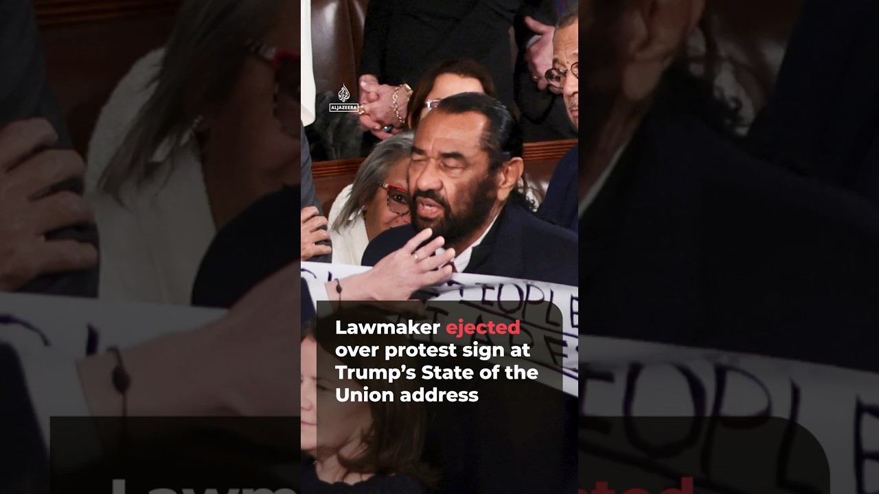 Lawmaker ejected during Trump’s State of the Union address | AJ #shorts