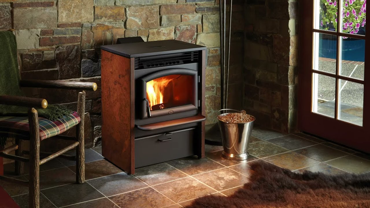 Lopi AGP Pellet Stove Burning Footage Video - YouTube