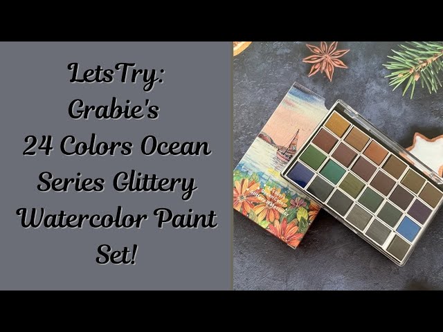 Unboxing and swatching another set of glittery watercolours