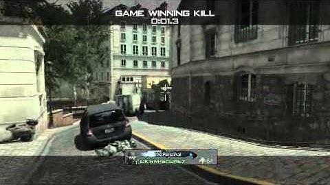 DKRM ScOpEz Final Stand Throwing Knife Game Winning Kill MW3 Game Clip PS3