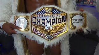 Trick Williams Just Debuted A Custom Fur US Title Belt & It's Already On WWE Shop! #wwe