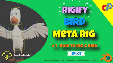 How To Rig  A  Bird In Blender | Step by Step Using Rigify Bird (Meta Rig) | Blender addon 2.83 |