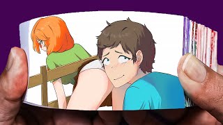 Ender Girl Seduces Steve | Minecraft Anime FlipBook Animation