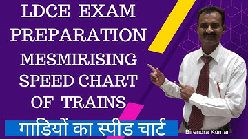MESMIRISING SPEED CHART OF TRAINS #ldce #preparation #mcq #speed #chart #trains #railwayexam
