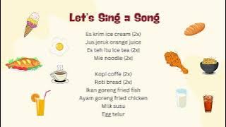 Lagu Anak Foods and Drinks untuk Materi Bahasa Inggris Yummy Fried Chicken unit 10 Kelas 2 SD