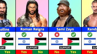 Israel Vs Palestine : WWE Wrestlers Who SUPPORT Palestine Or Israel